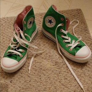 High top green chuck Taylor's